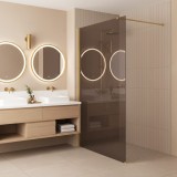 Paravan de dus Rea Flexi Brown / Gold 120