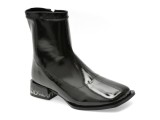 Botine FLAVIA PASSINI negre, 95261, din piele ecologica lacuita