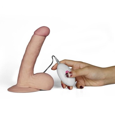 Vibrator Realistic The Ultra Soft Dude, Natural, 17 cm foto