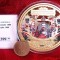 MONEDA MEDALIE EDITIE LIMITATA CUPRU PLACAT CU AUR DECOR COLOR ANUL 2021 7 CM