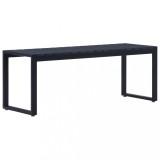 VidaXL Bancă de grădină, negru, 120,5 cm, placă PS