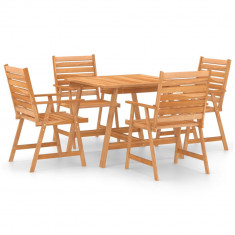 Set mobilier de masa pentru gradina, 5 piese, lemn masiv acacia GartenMobel Dekor