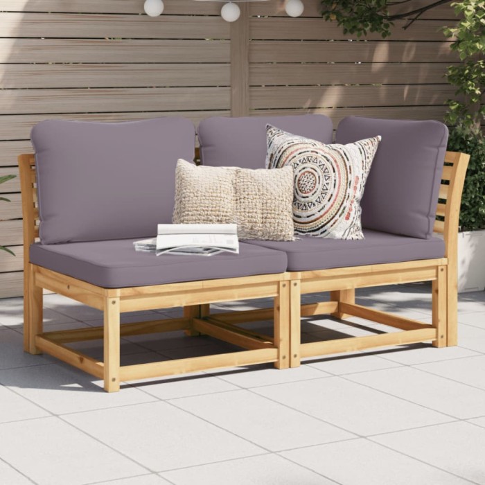 Gossi set mobilier de gradina cu perne, 2 piese, lemn masiv de acacia
