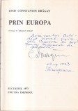 Iosif Constantin Dragan - Prin Europa (cu autograful si dedicatia autorului)