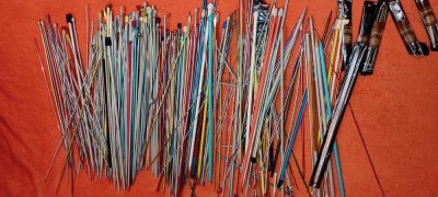 280 bucati ANDRELE pt. tricotat diverse dimensiuni plastic - aluminiu - otel diverse diametre foto