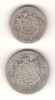 SV * Romania LOT 1 LEU + 2 LEI 1881 * ARGINT .835 * Regele Carol I, Circulata, Fotografie