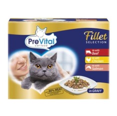 PreVital Fillet Selection carne de vita/pui/somon in sos 12 x 85 g foto