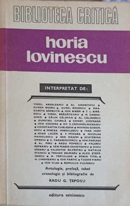 HORIA LOVINESCU INTERPRETAT-COLECTIV-223337
