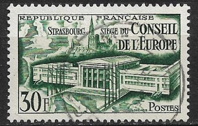 B1324 - Franta 1952 - Consiliul Europei stampilat foto