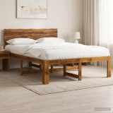 Cumpara ieftin Cadru de pat dublu cu spatar ROSTOCK natural 160 x 200 cm