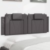 VidaXL Pernă pentru tăblie pat, gri, 140 cm, piele artificială
