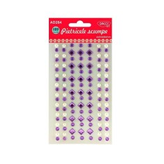 Forme Plastic Autoadeziv DACO, Model Pietricele Scumpe, Dimensiuni Variabile, 125 Buc/Set, Multicolor, Accesorii Craft, Perle Plastic Autoadezive, Per foto