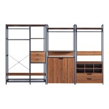 Set 3 suporturi haine masuri diferite Larem 5 cu 4 sertare 1 dulap si 6 compartimente [en.casa] HausGarden Leisure, [en.casa]