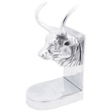 Suporturi decorative pentru cărți 2 buc Silver 17x15x27 cm Aluminiu Bull