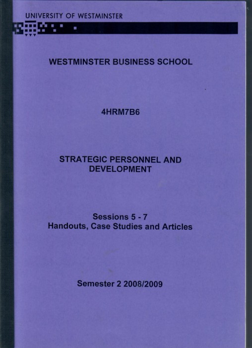 Strategic Personnel and Development
