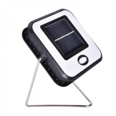 Lampa LED patrata, FOXMAG24, incarcare solara, USB si functie powerbank, lumina alb rece cu acumulator