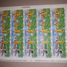 TIMBRE ROMANIA MNH-1996/LP1409-TURNEUL FINAL AL C.M DE FOTBAL, ANGLIA-COALA