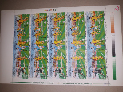 TIMBRE ROMANIA MNH-1996/LP1409-TURNEUL FINAL AL C.M DE FOTBAL, ANGLIA-COALA foto