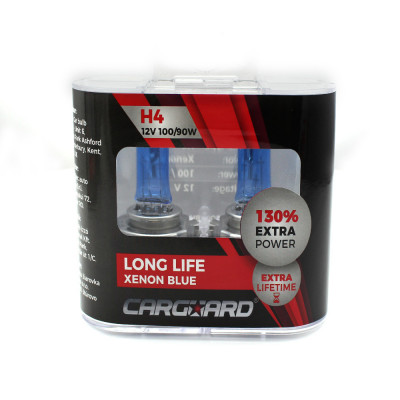 Set de 2 becuri Halogen H4, 100W +130% Intensitate - LONG LIFE - CARGUARD foto