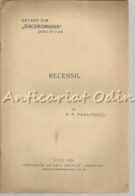 Recensii - P. P. Panaitescu - 1926