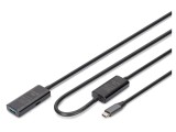 DIGITUS Repeater USB 3.2 Gen 1 DA-73111, Amplificator 10m Negru 5Gbps