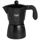 Aparat de facut Cafea Espresso Adler, 320 ml, pana la 6 cesti de espresso, Negru