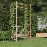 Banca de gradina cu pergola, 116 cm, bambus GartenMobel Dekor