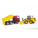 Cumpara ieftin Camion Bruder MAN TGA cu Incarcator Articulat FR 130, Basculabil, Jucarie Baieti, +3 Ani, Macheta 1:16