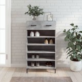 vidaXL Pantofar, gri beton, 60x35x105 cm, lemn compozit