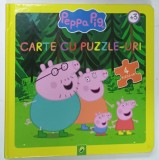 PEPPA PIG , CARTE CU PUZZLE - URI , 2024 * CONTINE 4 PUZZLE - URI , * BOGAT ILUSTRATA