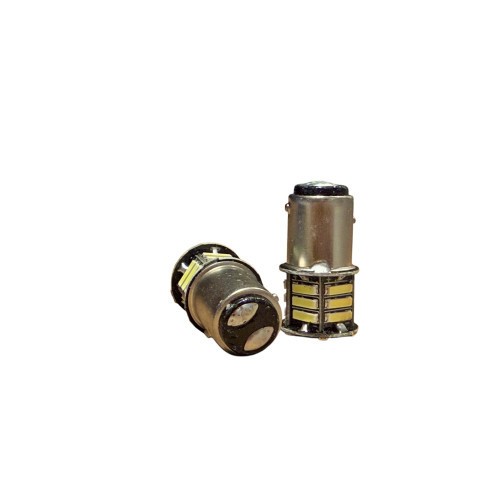 Set 2 becuri 2 faze BAY15D 1157 21SMD 12V 300 lumen lumina alba Cod: HH018 Automotive TrustedCars