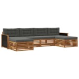 vidaXL Seturi de canapele cu pernă 6 pcs Lemn Solid de Acacia 3383675