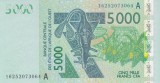 Bancnota Statele Africii de Vest 5.000 Franci 2016 - P117A UNC Coasta de Fildes