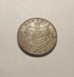 Moneda 1 Leu 1901, Rom&acirc;nia, Patina de Colecție - Rară