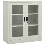 vidaXL Dulap de birou, gri deschis, 90x40x105 cm, oțel