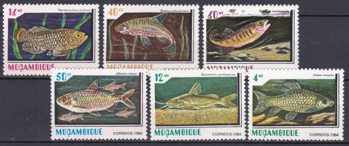 DB1 Fauna Pesti 1984 Mozambic 6 v. MNH
