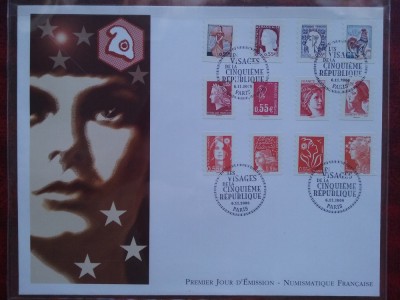 2008-Franta-A V-a Republica-F.D.C.-MNH foto