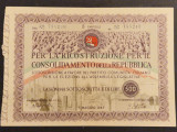 Italia Sottoscrizione a favore del partito comunista Italiano 500 Lire 1947 XF+