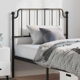 Cumpara ieftin Tăblie de pat metalică, negru, 100 cm