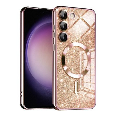 Husa pentru Samsung Galaxy S23 Plus - Techsuit Luxury Glitter MagSafe - Rose Gold foto