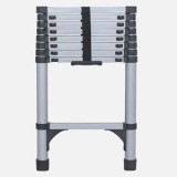 Scară telescopică metalică, 9 trepte, argintie, 2,6 m, CMCLASS