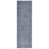 Cumpara ieftin Covor pufos &quot;PAMPLONA&quot; cu fire inalte albastru modern 80x250 cm
