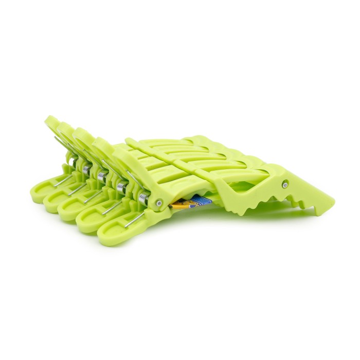 Cleme pentru păr, 5 buc, verde