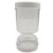 Borcan pentru muraturi, flippy, cu separator pentru lichide, ermetic, termorezistent, tip clepsidra, 2 furculite incluse, abs, alb, 18x9x9 cm