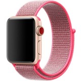 Cumpara ieftin Curea iUni compatibila cu Apple Watch 1/2/3/4/5/6/7, 38mm, Nylon Sport, Woven Strap, Electric Pink