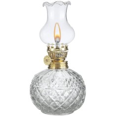 Lampa Pufo TinyGlass din sticla pentru ulei cu fitil, 17 cm