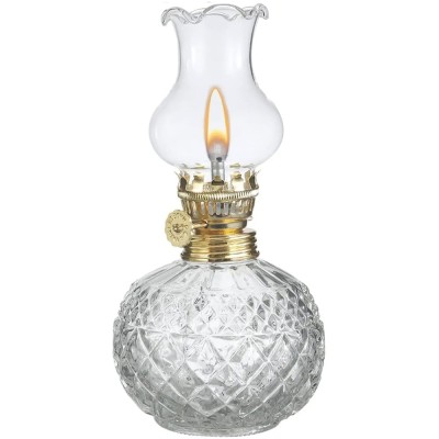 Lampa Pufo TinyGlass din sticla pentru ulei cu fitil, 17 cm foto