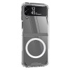 Husa magsafe htpmag compatibila cu samsung galaxy z flip 3, atasare magnetica, clear case, transparent