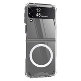 Husa magsafe htpmag compatibila cu samsung galaxy z flip 4, atasare magnetica, clear case, transparent, Oem