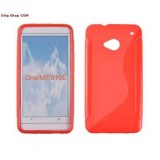 Husa Silicon S-Line Rosie pentru HTC One M7 - Protectie Telefon Premium
